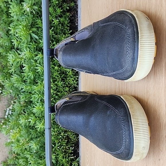 Skechers Men Talon Charcoal Slip on Distressed Leather Loafers Shoes Size 9 - Picture 2 of 12